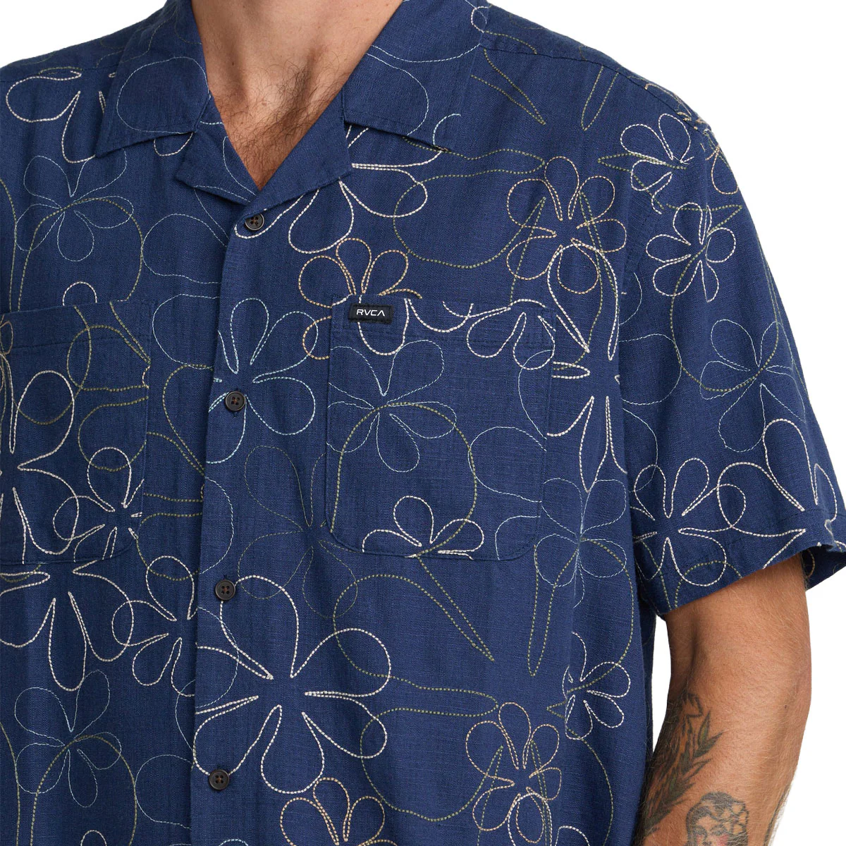 RVCA Full Bloom Shirt - Indigo - Image 3