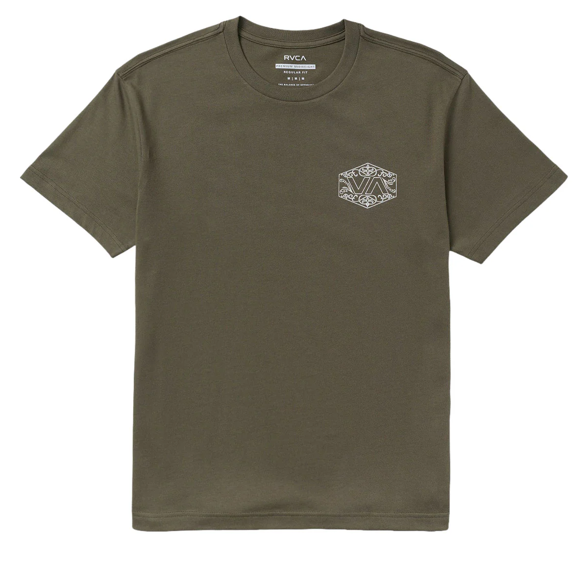 RVCA Hex Filigre T-Shirt - Fatigue