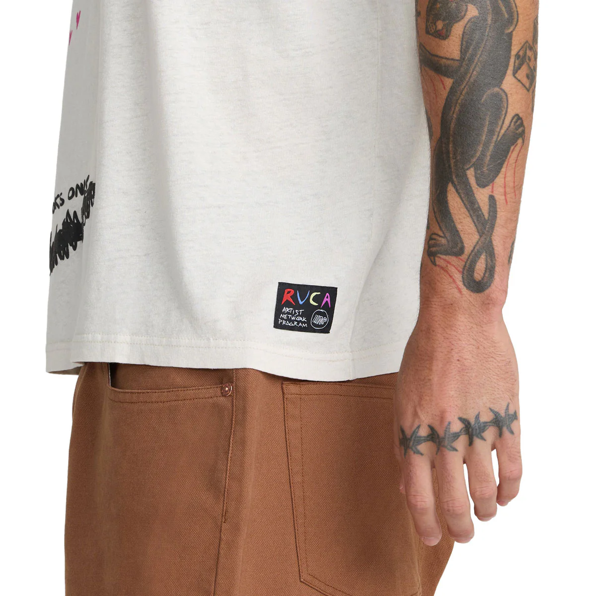 RVCA Ride The Wave Hemp T-Shirt - Ceramic - Image 3