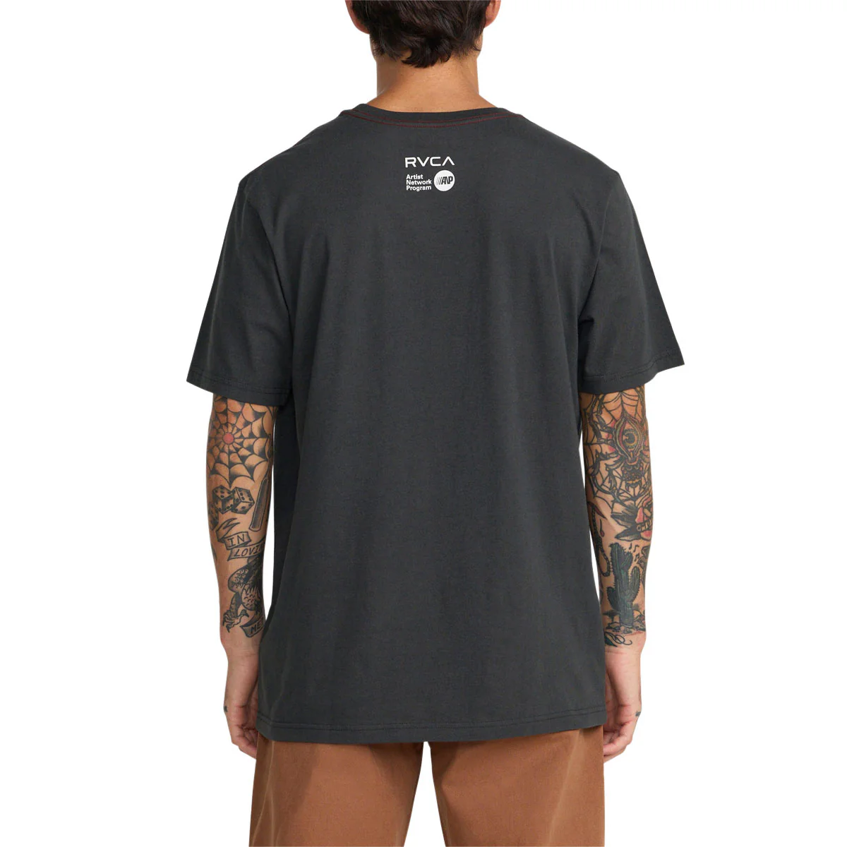 RVCA Sleepy Skeleton T-Shirt - Pirate Black - Image 4