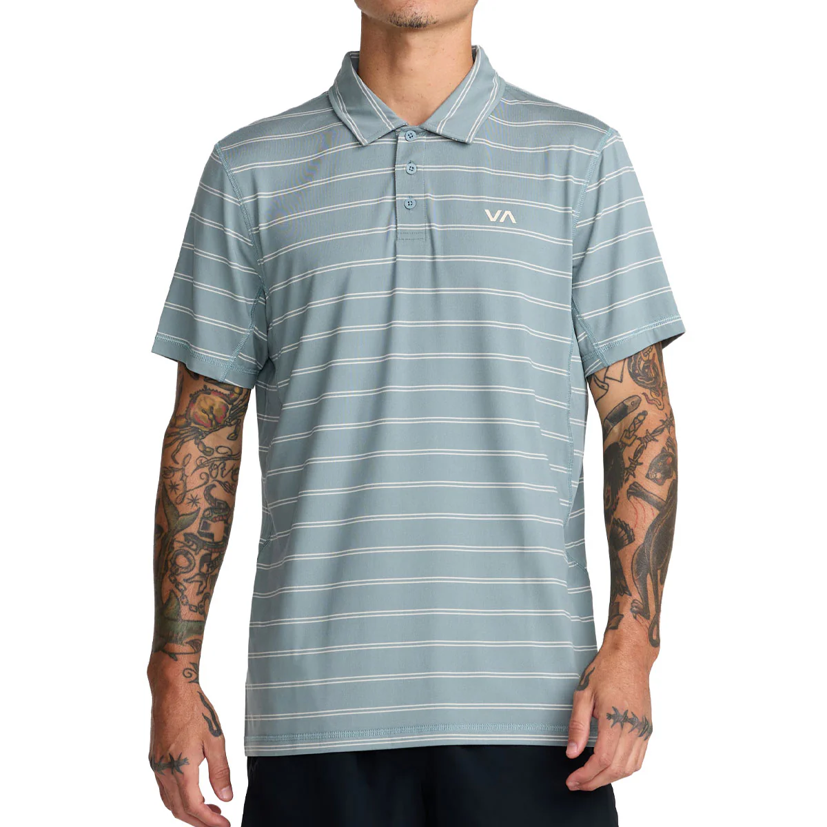 RVCA Sport Vent Polo Shirt - Lead 1