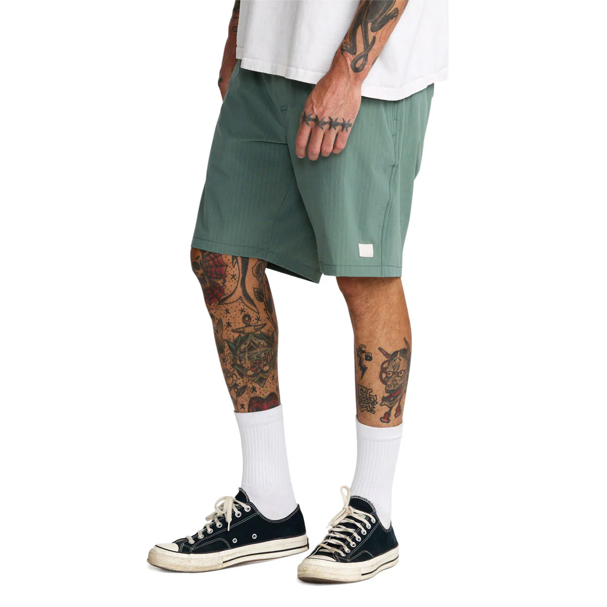 RVCA Vacancy Ghost Stripe 19 Shorts - Jade - Image 4