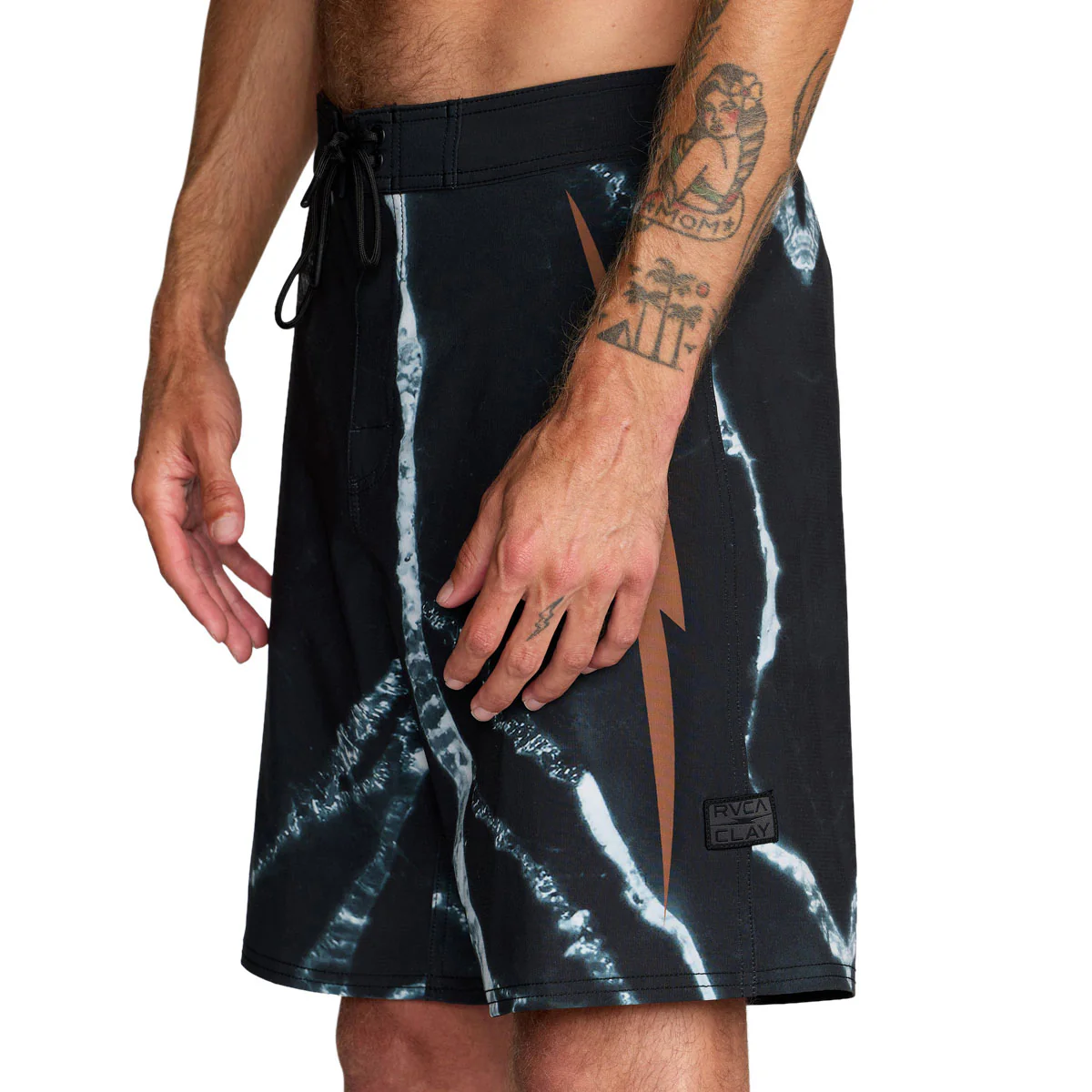 RVCA x Clay Boardshorts - Black Resin - Image 5