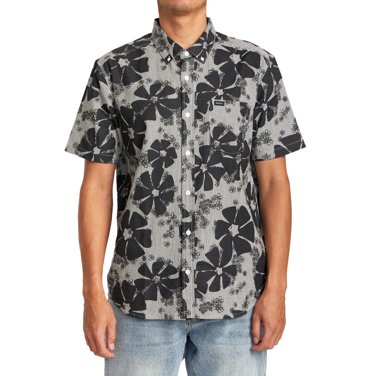 RVCA Yoyogi Seersucker Shirt - Black