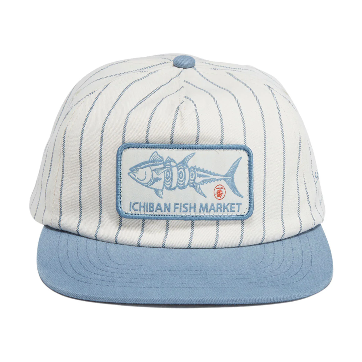 Salty Crew Fish Market Snapback Hat - Off White/Slate - Image 2