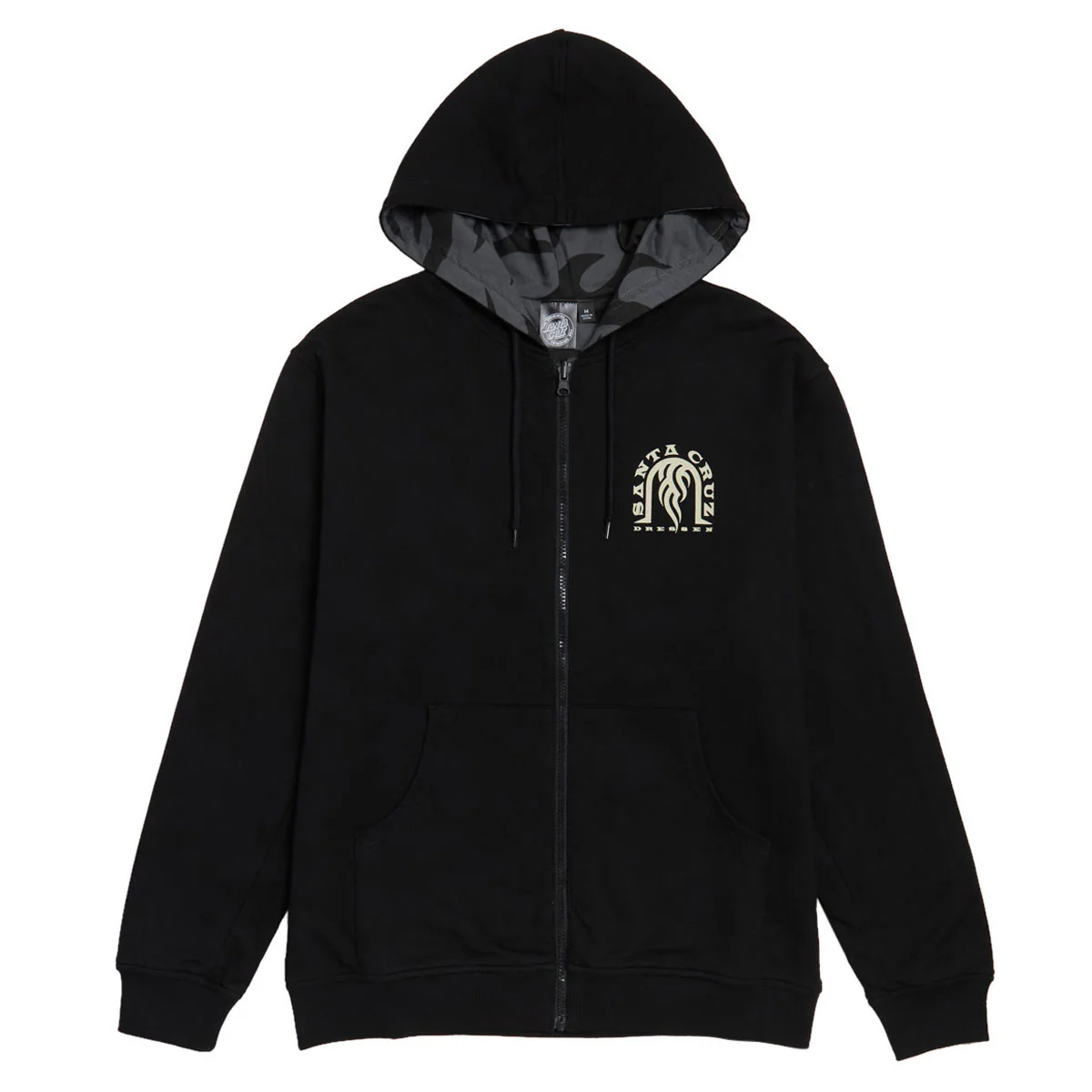 Santa Cruz Dressen Tribal Arch Reversible Hooded Jacket - Black