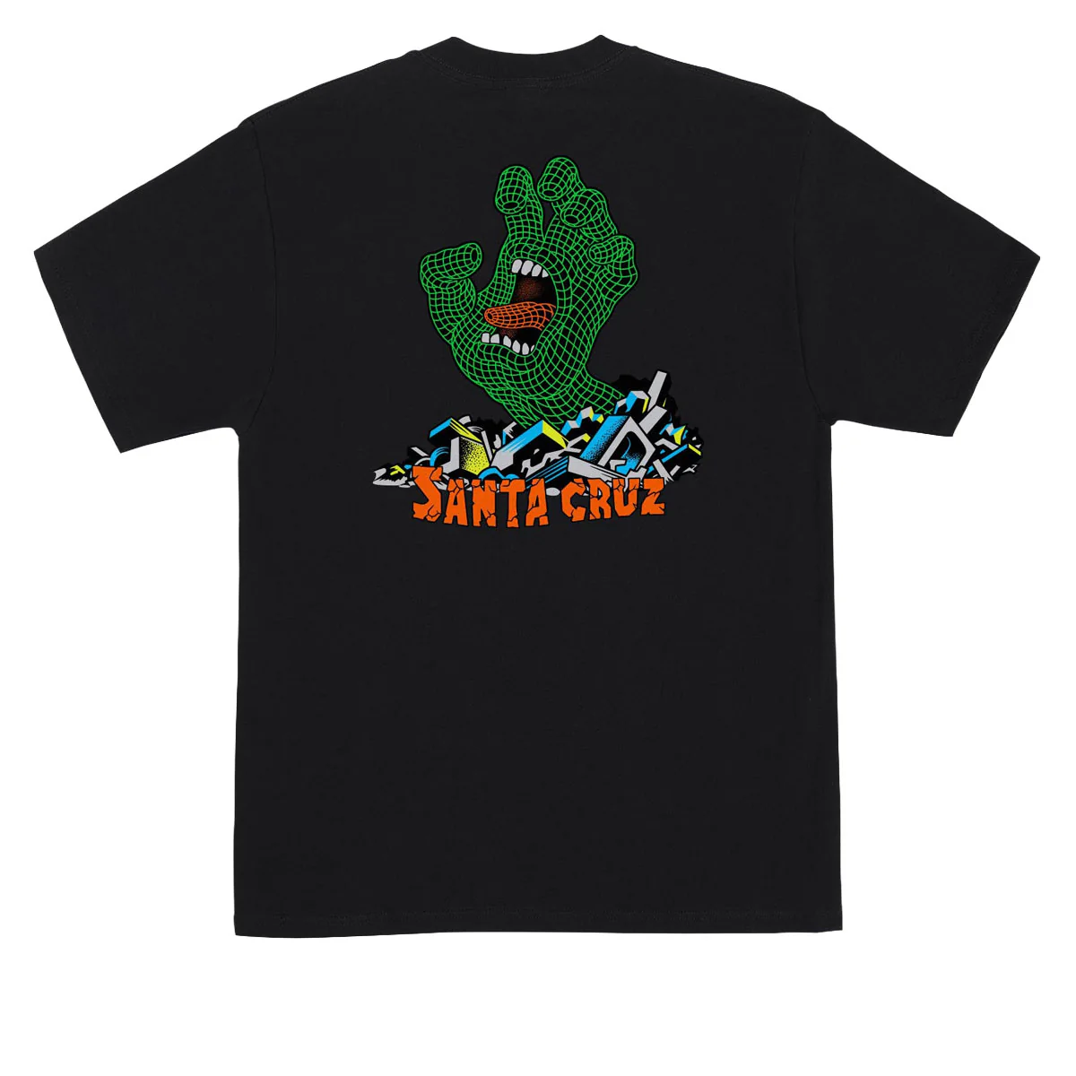 Santa Cruz Kendall Grid Hand T-Shirt - Black