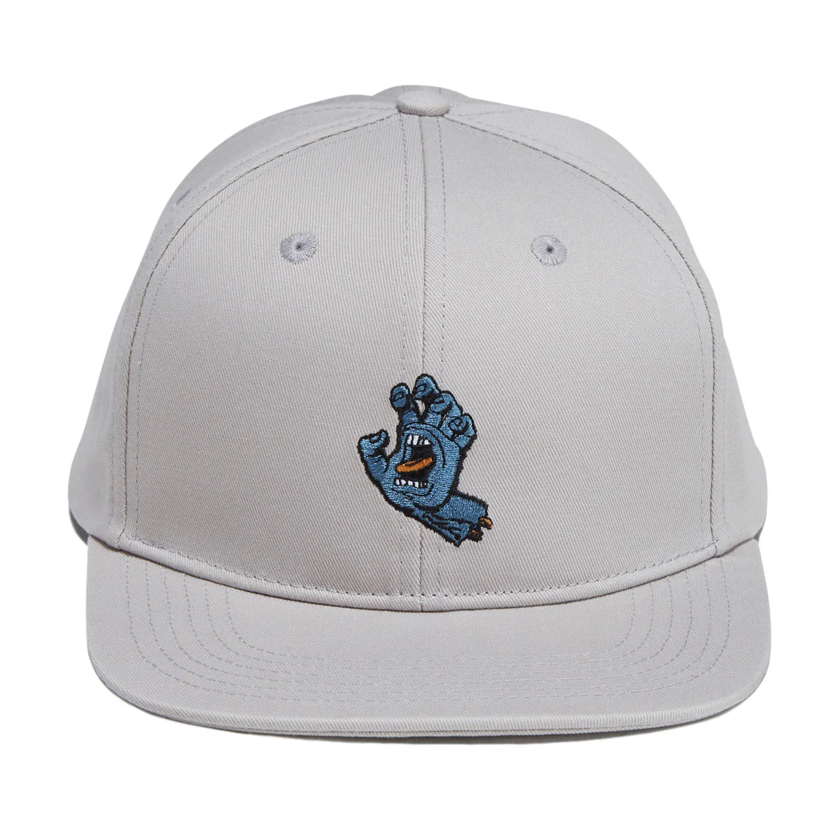 Santa Cruz Screaming Hand Snapback Hat - Light Grey - Image 5