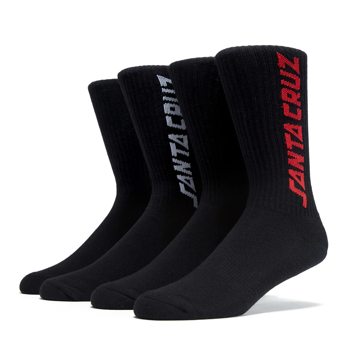 Santa Cruz Solid Strip 2 Pack Of Socks - Black Multi