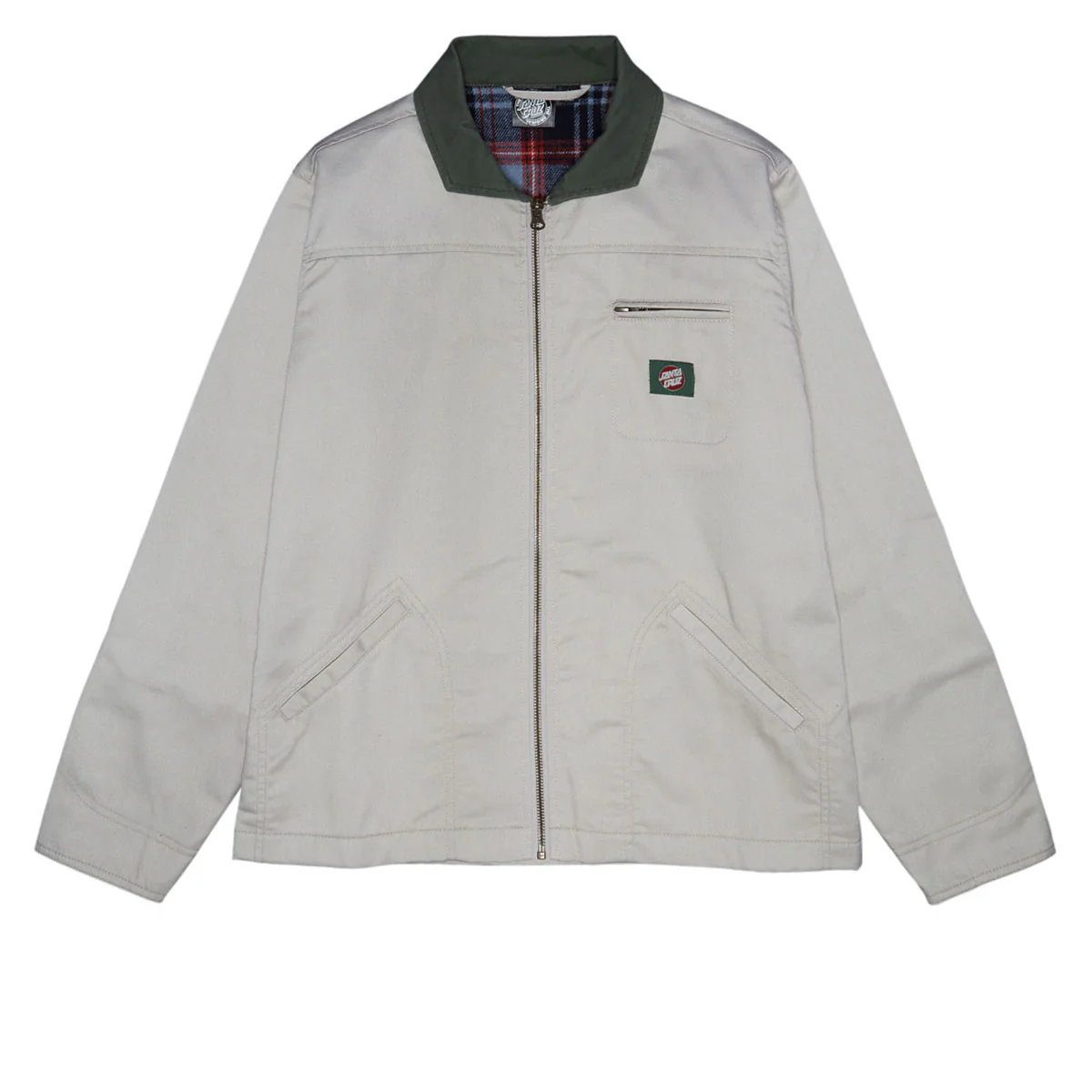 Santa Cruz Womens Twill Maverick Chore Coat Jacket - Bone