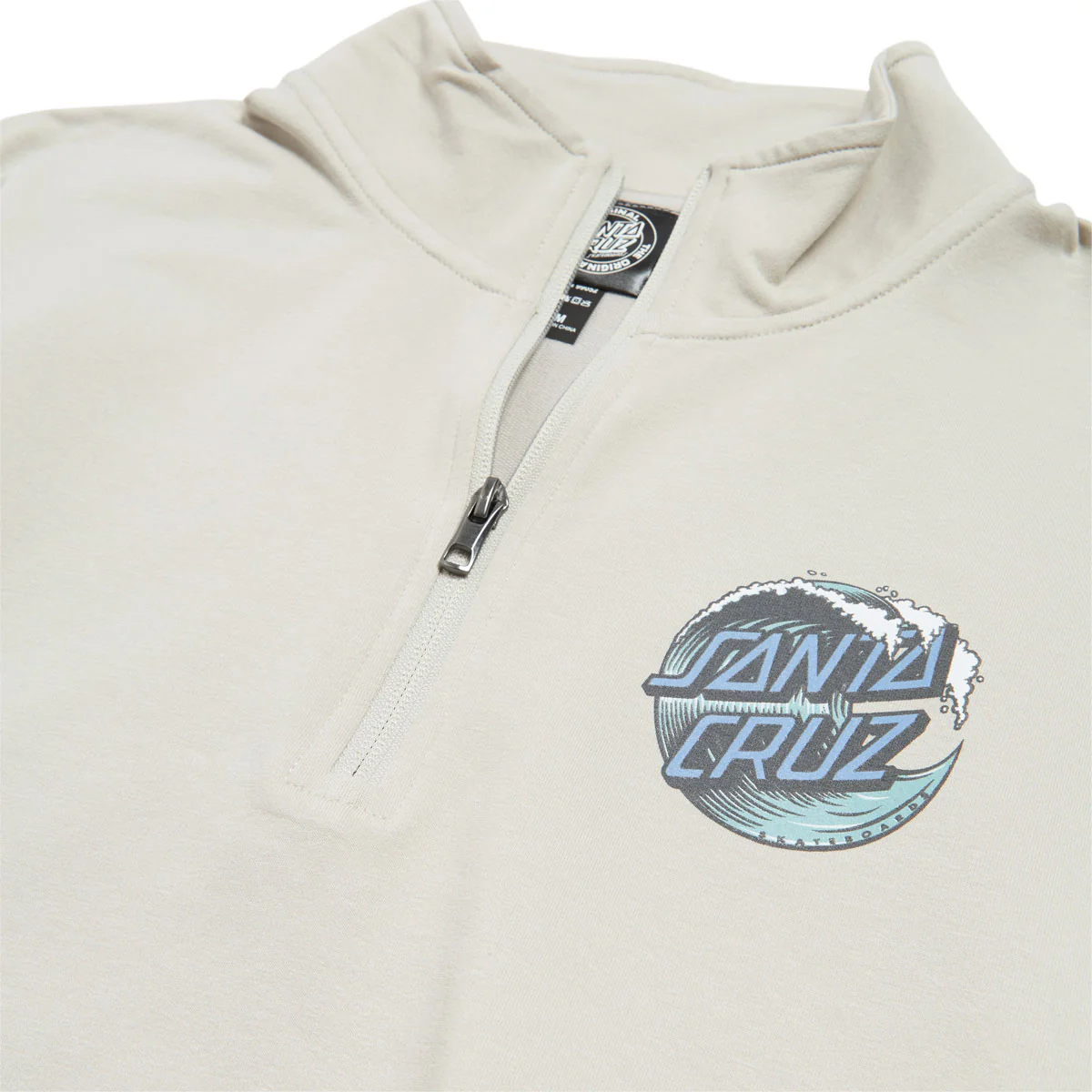 Santa Cruz Womens Wave Dot 1/2 Zip Jacket - Smoke - Image 3