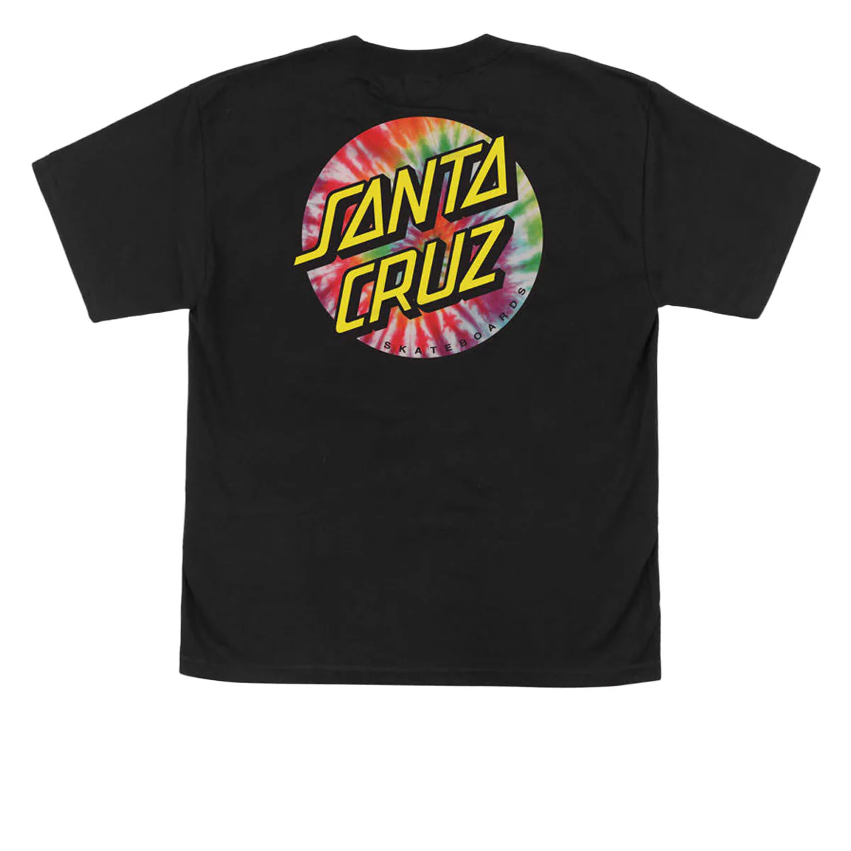 Santa Cruz Youth Tie Dye Dot T-Shirt - Black