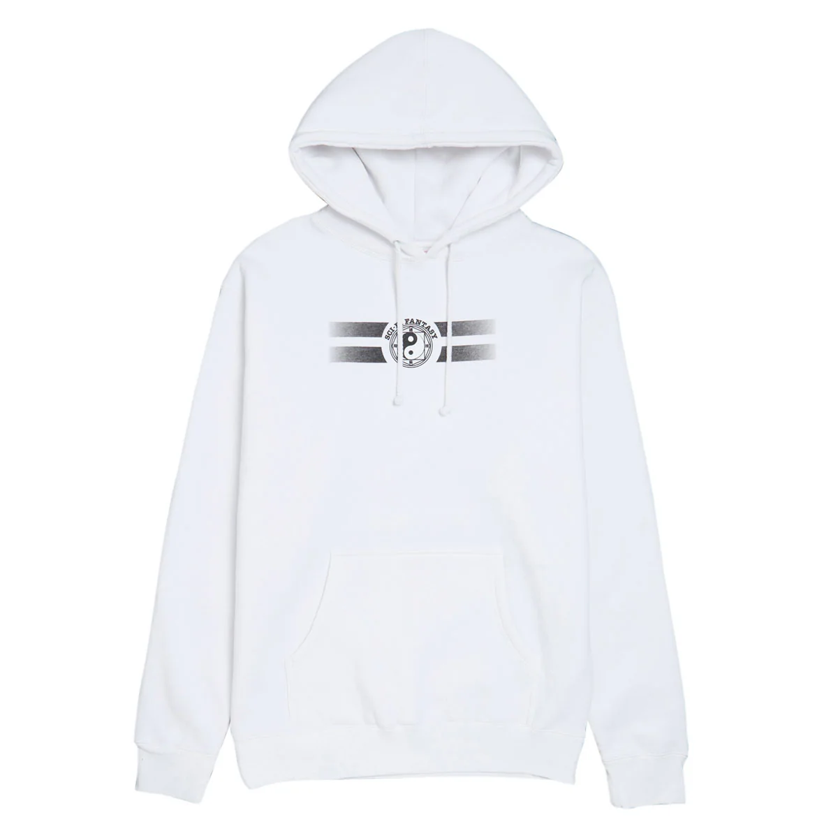 Sci-Fi Fantasy Yin Yanged Fleece Hoodie - White