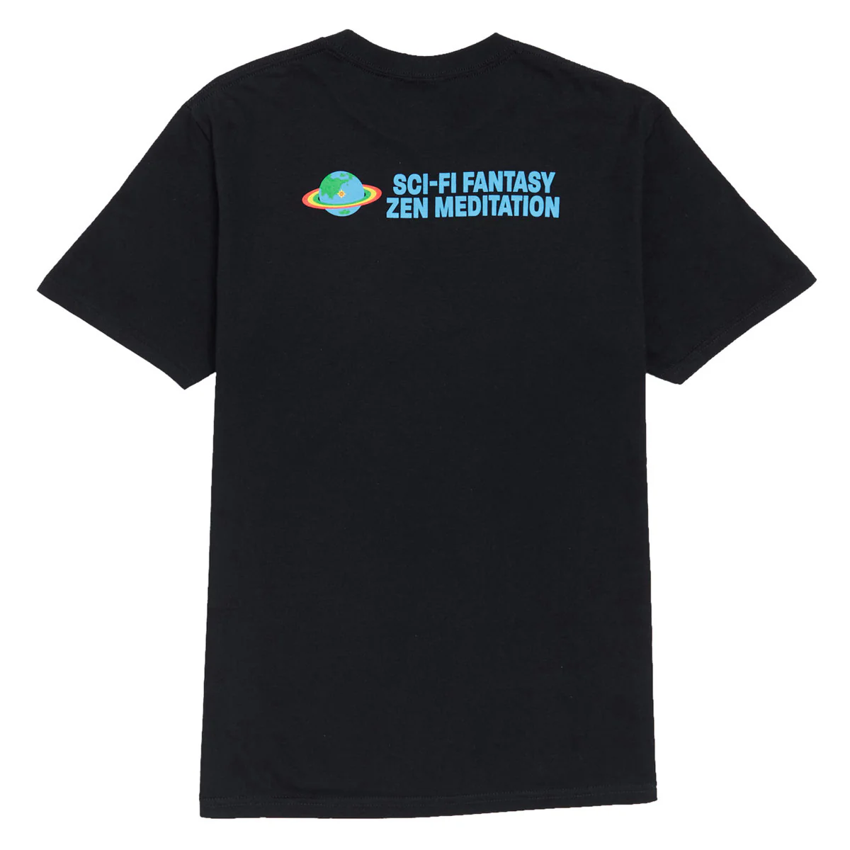 Sci-Fi Fantasy Zen Meditation T-Shirt - Black - Image 2