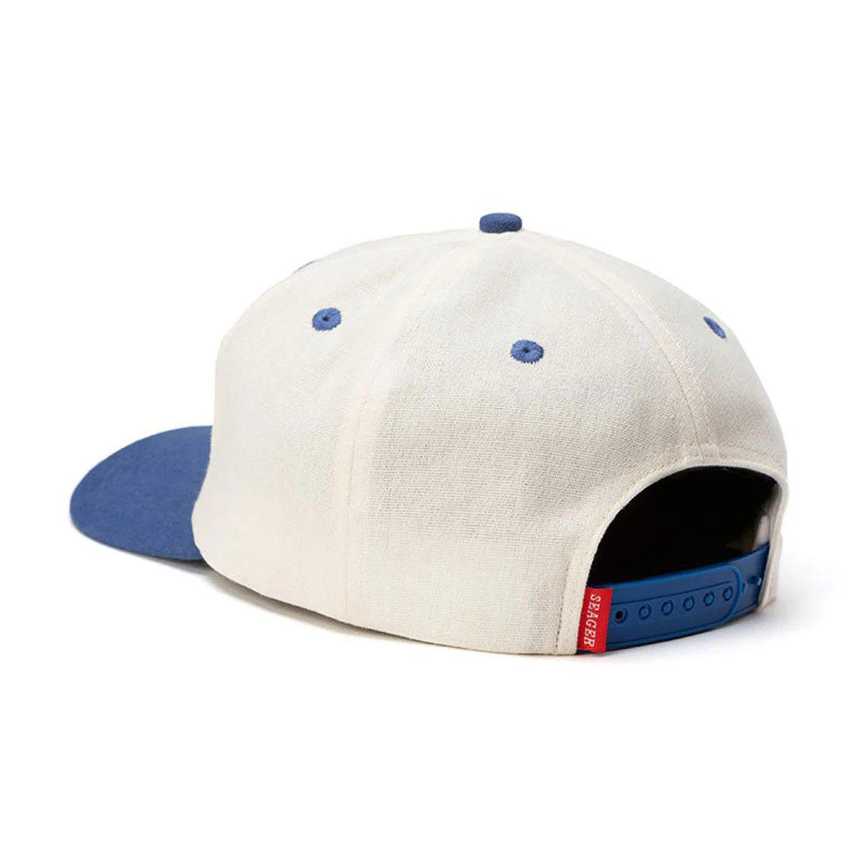 Seager Uncle Bill Snapback Hat - Cream/Blue - Image 2