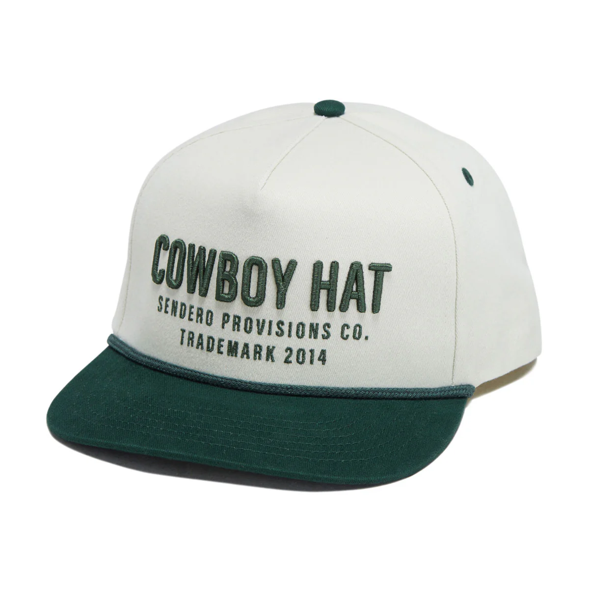 Sendero Cowboy Hat - Cream/Green