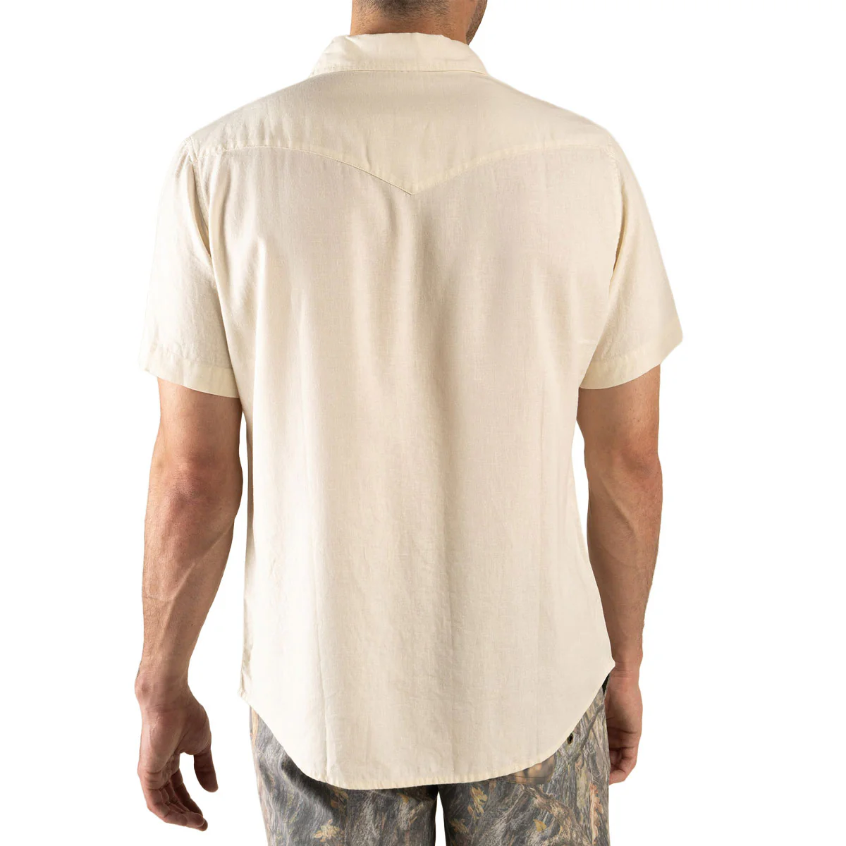 Sendero The Wyatt Pearl Snap Solid Shirt - Antique White - Image 3