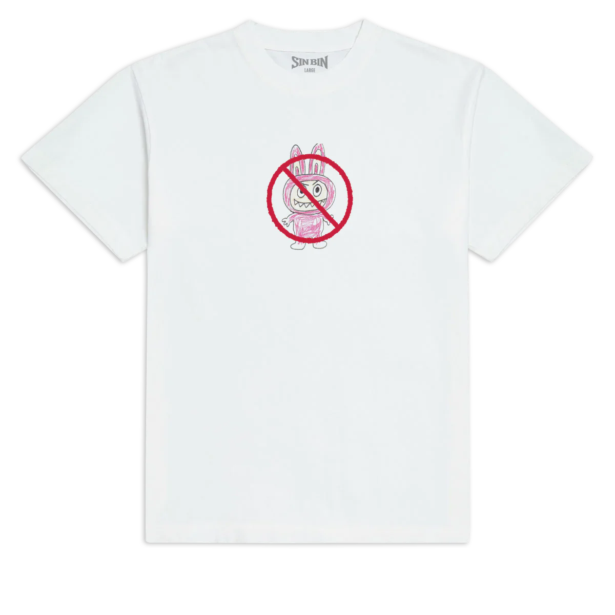 Sin Bin No Labubu T-Shirt - White - MD