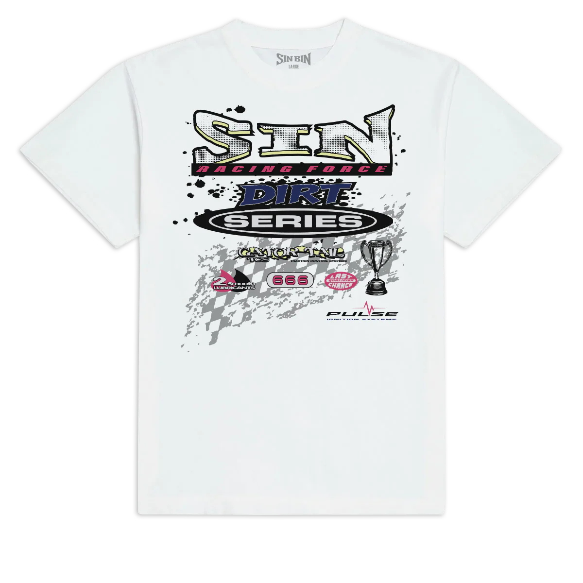 Sin Bin Sin Racing T-Shirt - White - LG