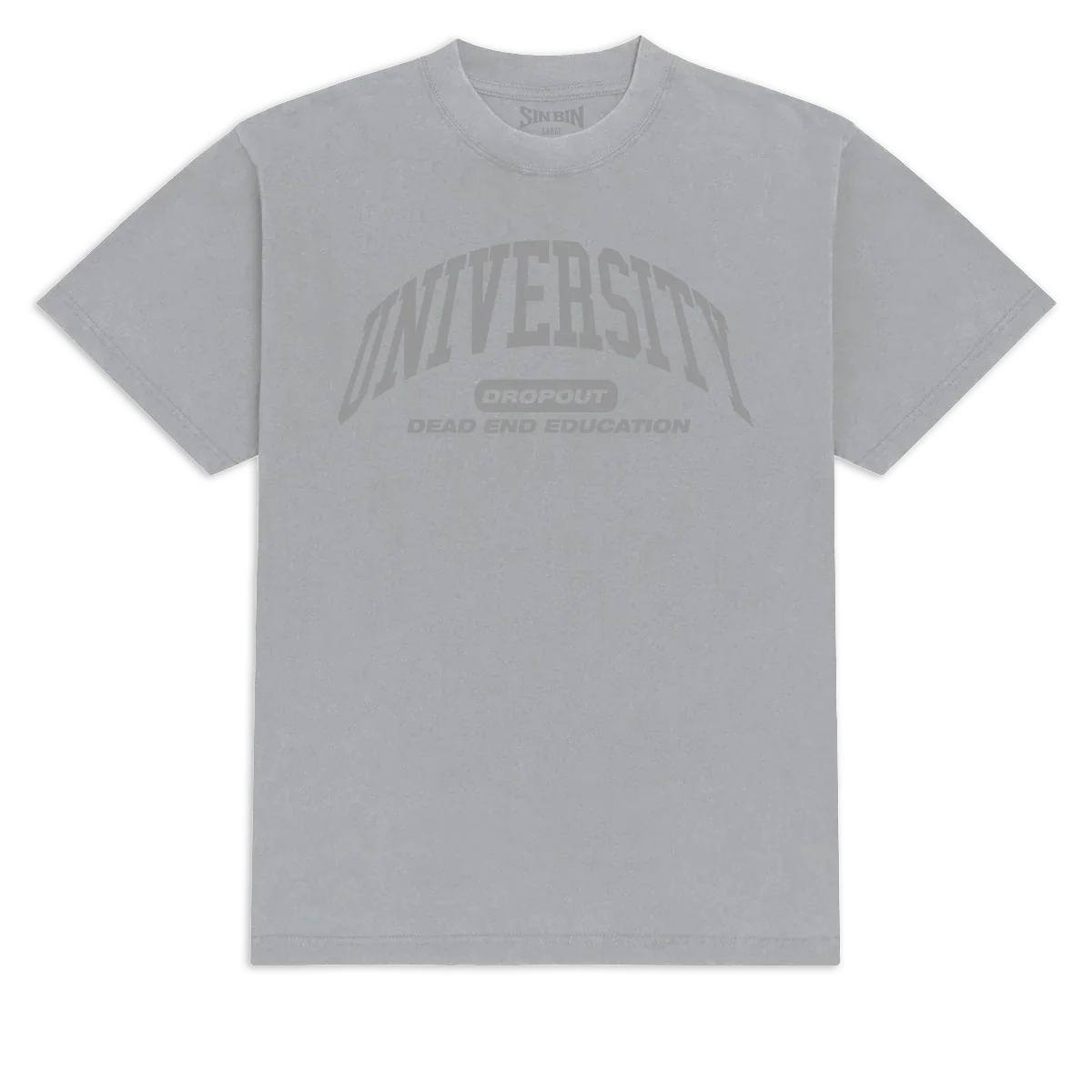 Sin Bin Uni Tonal T-Shirt - Vintage Grey - MD