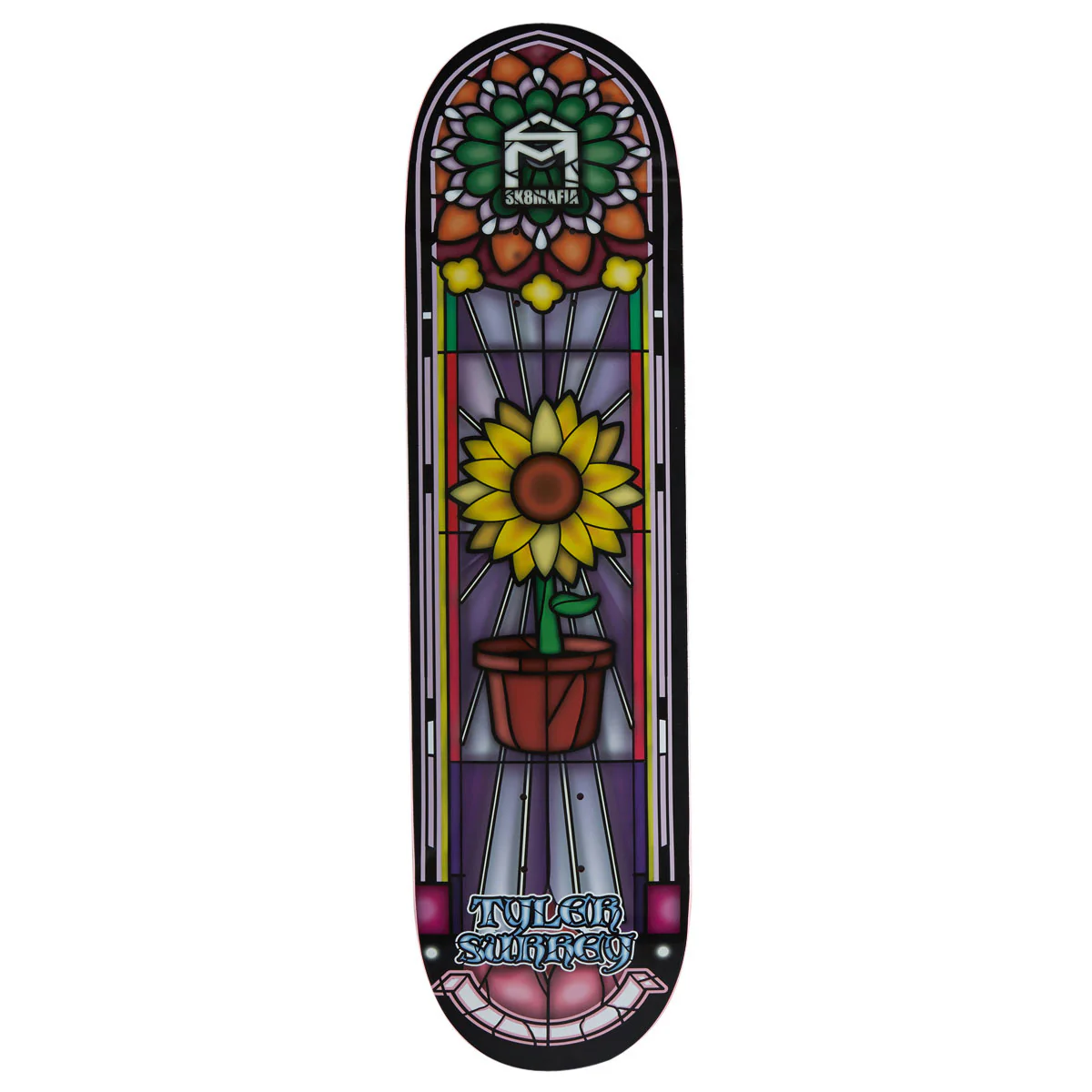 Sk8 Mafia Stained Glass Surrey Skateboard Deck - 8.25"
