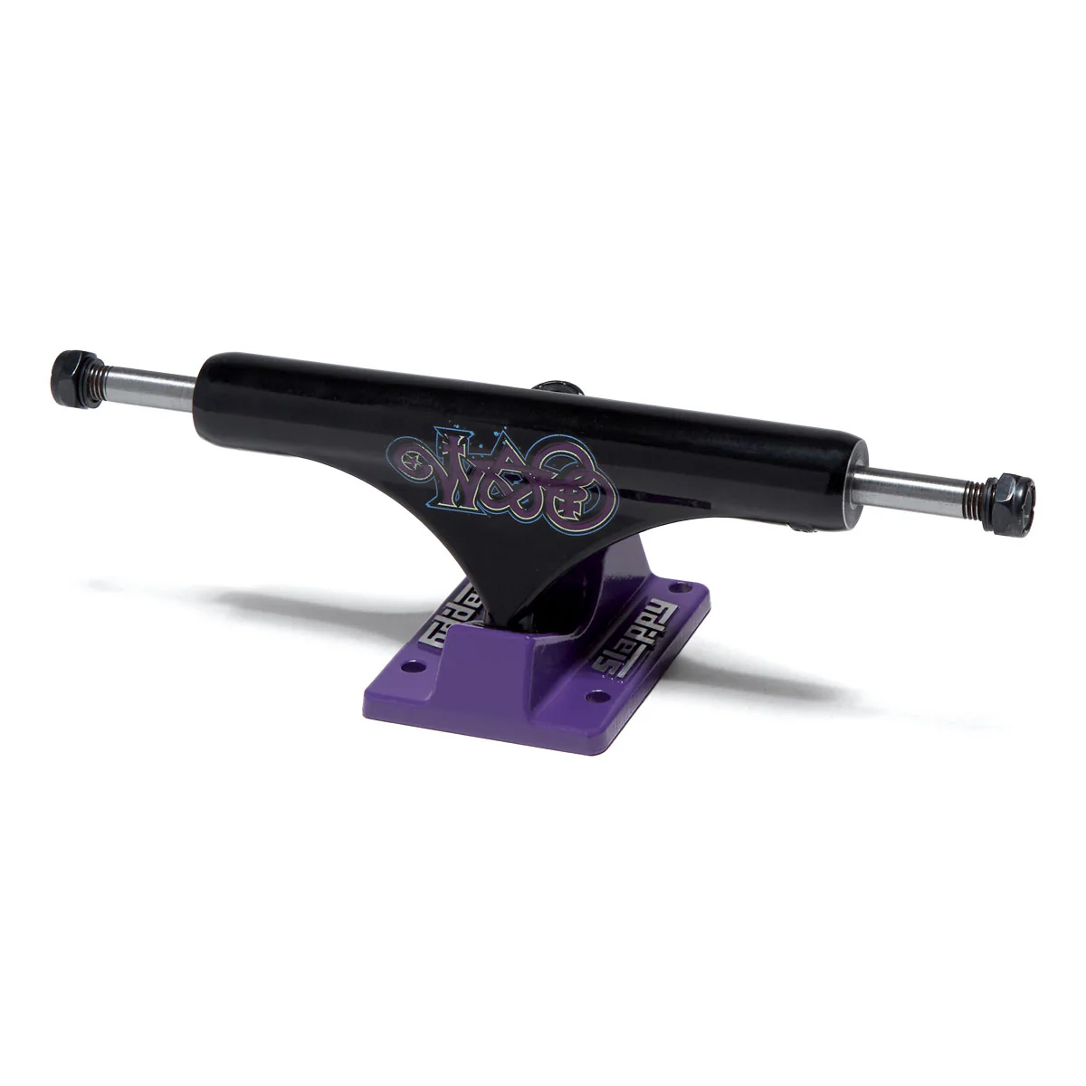 Slappy ST1 Hollow Bam Skateboard Trucks - Black/Purple - 8.00"