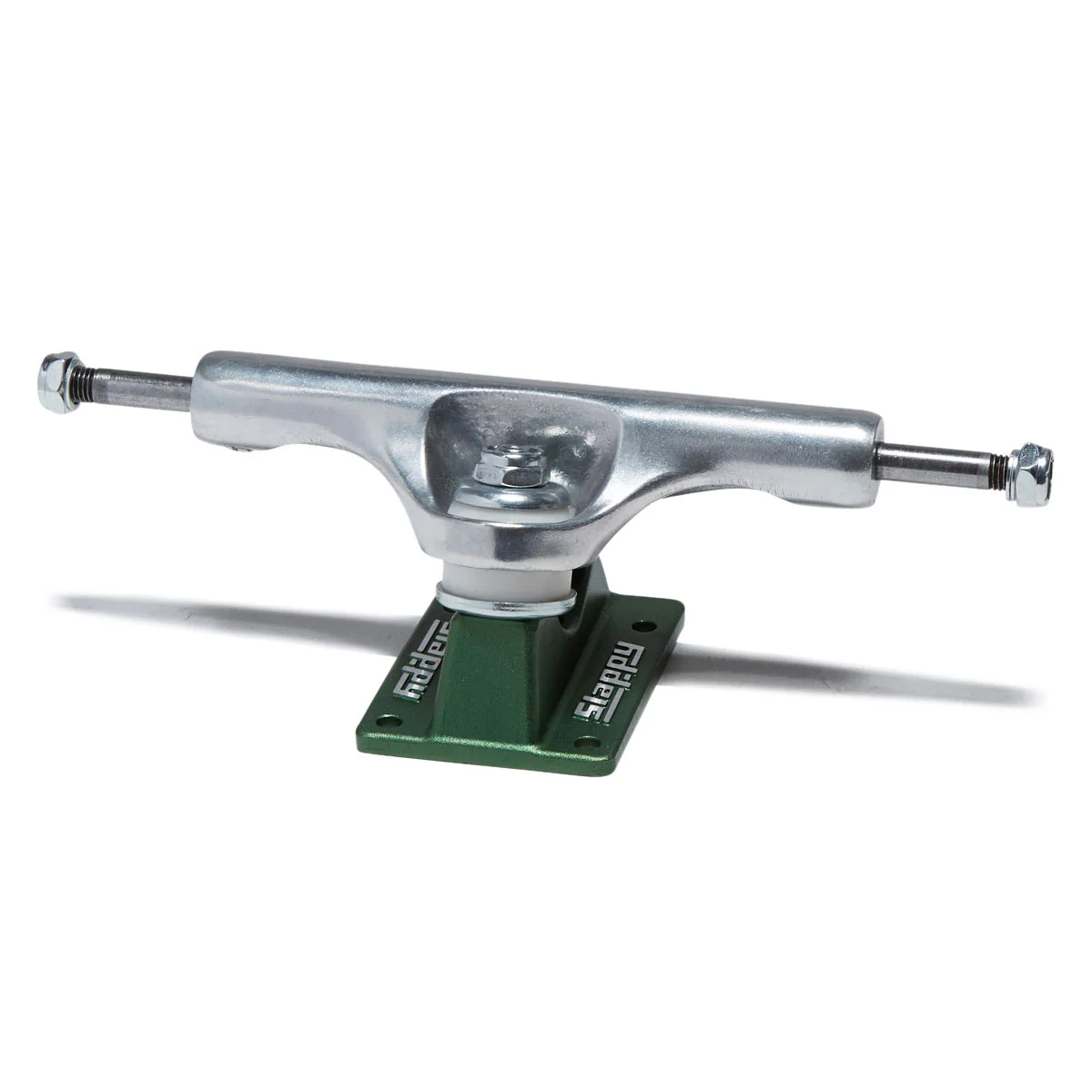Slappy ST1 Hollow Lights Skateboard Trucks - Polished/Gunmetal Green - 8.25" - Image 2