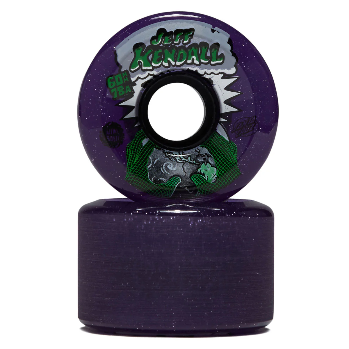 Slime Balls Kendall End Of The World Reissue OG Slime 78a Skateboard Wheels - Purple - 60mm - Image 2