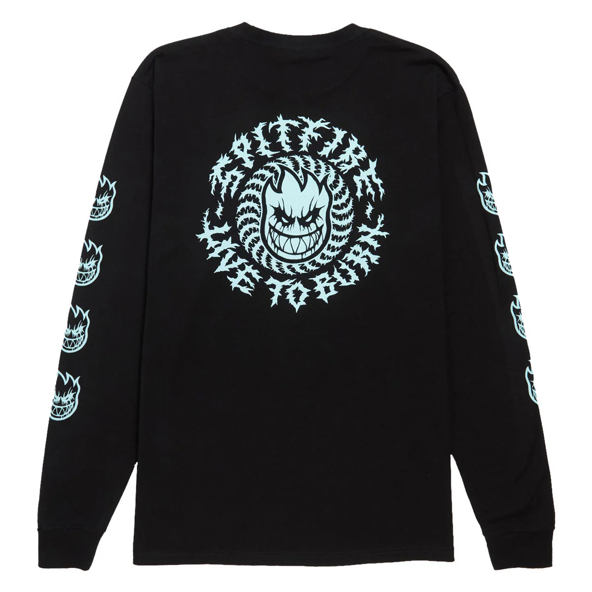 Spitfire Deathmask Classic Long Sleeve T-Shirt - Black/Glow