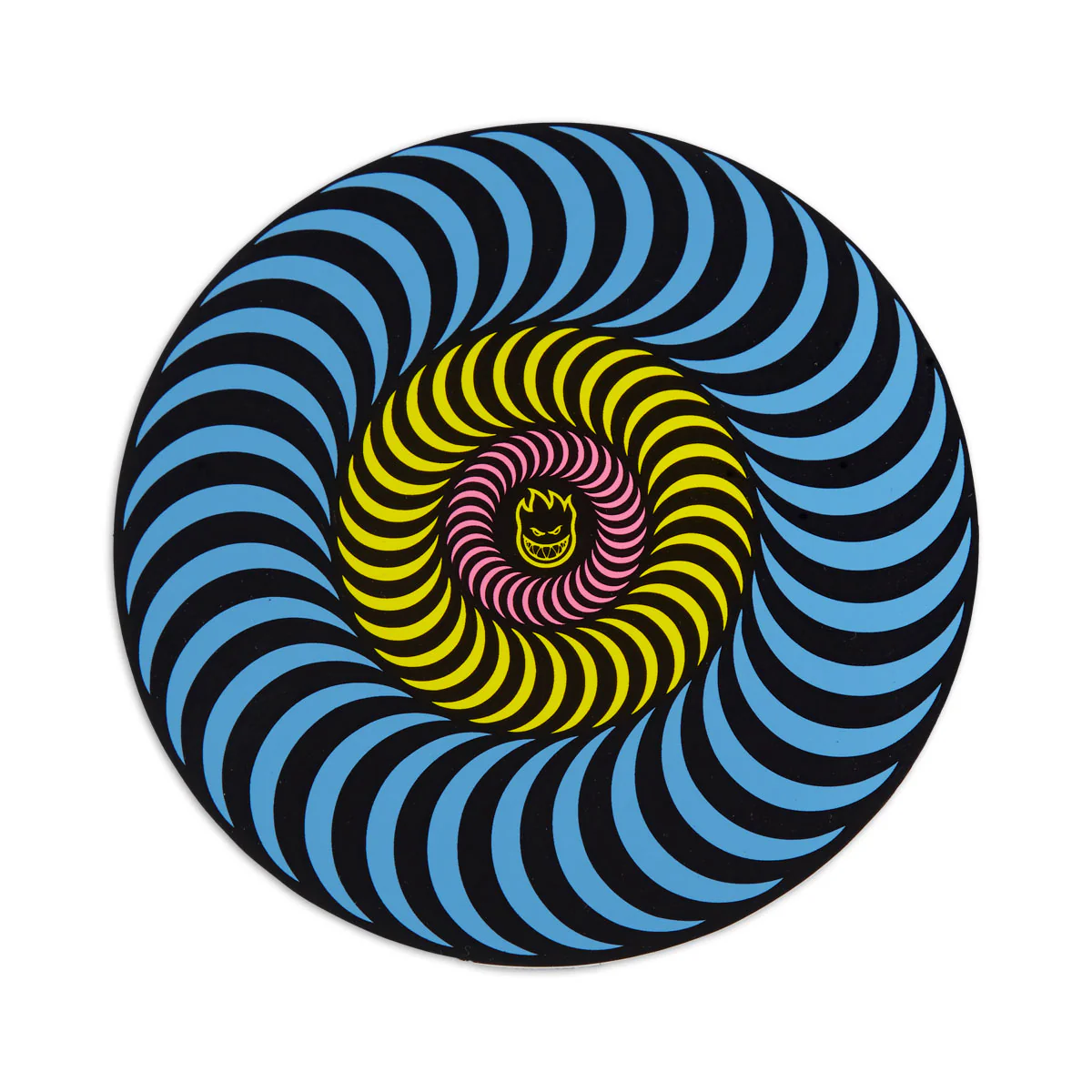 Spitfire Tri-Color Swirl Bighead 5.5" Sticker - Blue