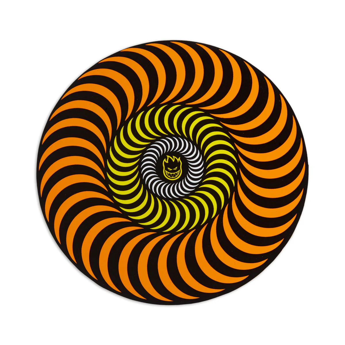 Spitfire Tri-Color Swirl Bighead 5.5" Sticker - Orange