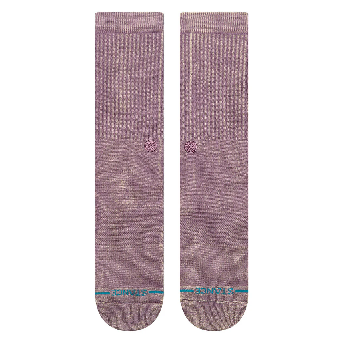 Stance Icon Dyed Crew Socks - Plum - Image 2
