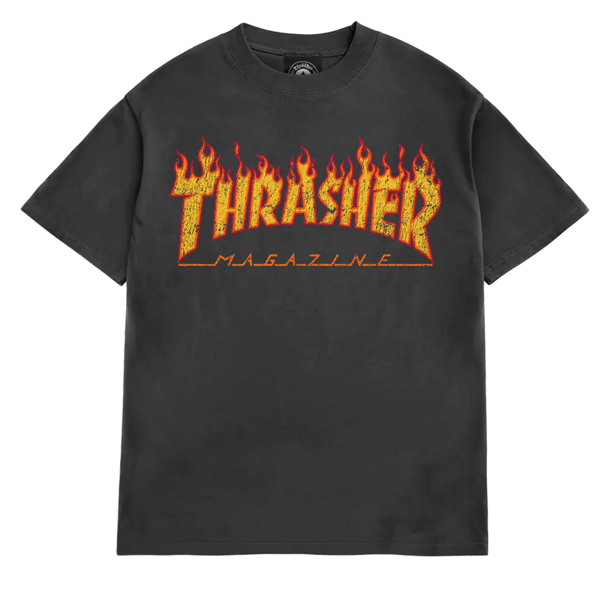 Thrasher Flame Vintage T-Shirt - Black