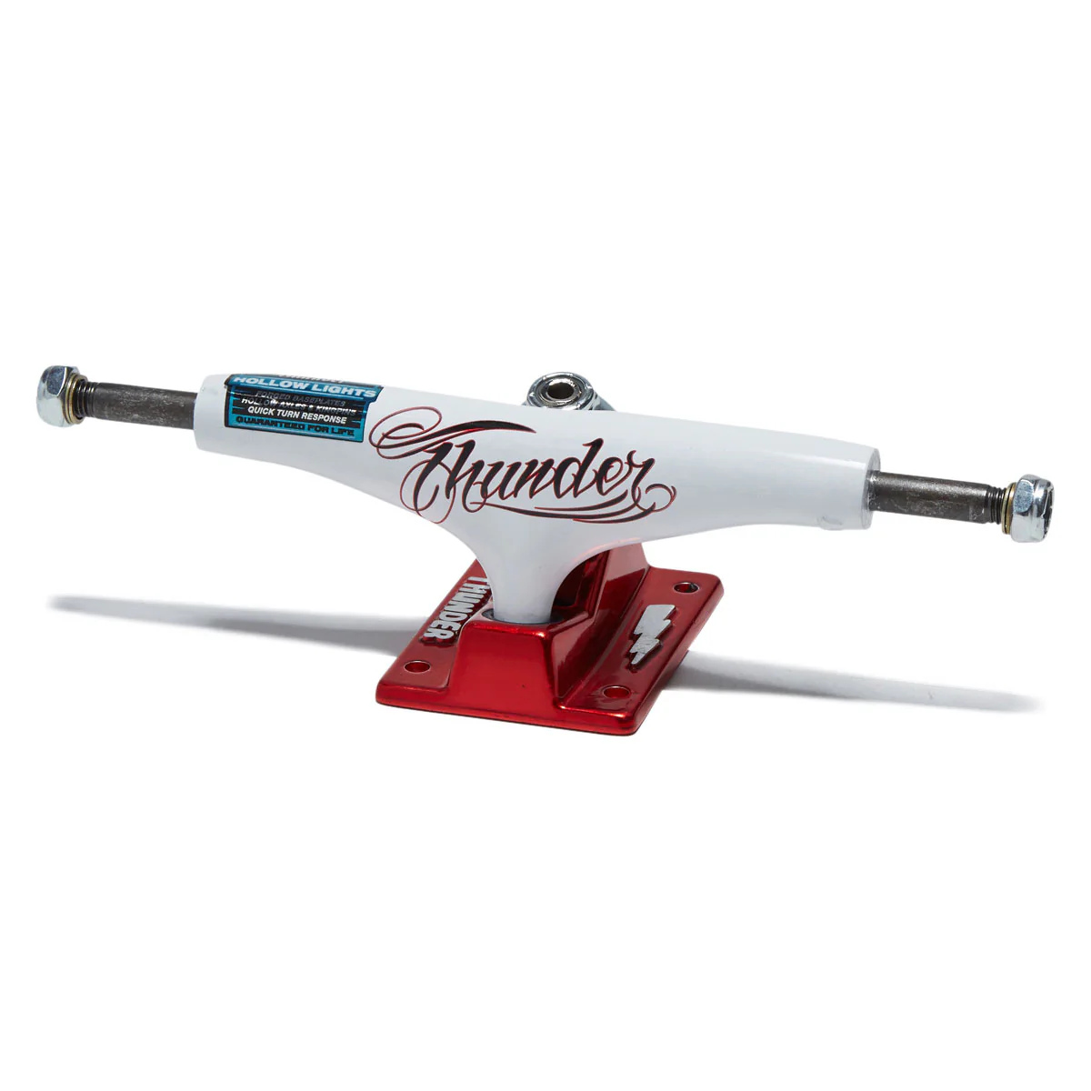 Thunder Team Flash Hollow Lights Skateboard Trucks - White/Red - 148mm