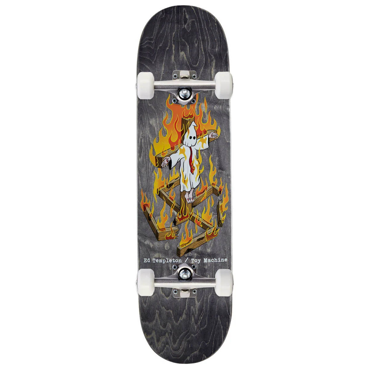 Toy Machine Templeton Charred Cross Skateboard Complete - 8.25"