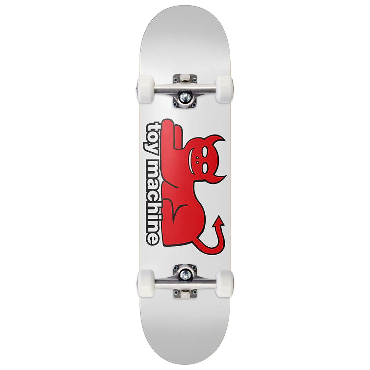 Toy Machine Devil Cat Skateboard Complete - White - 8.25"