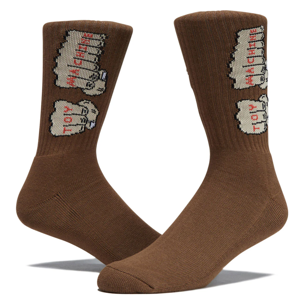 Toy Machine Fists Socks - Brown - Image 2