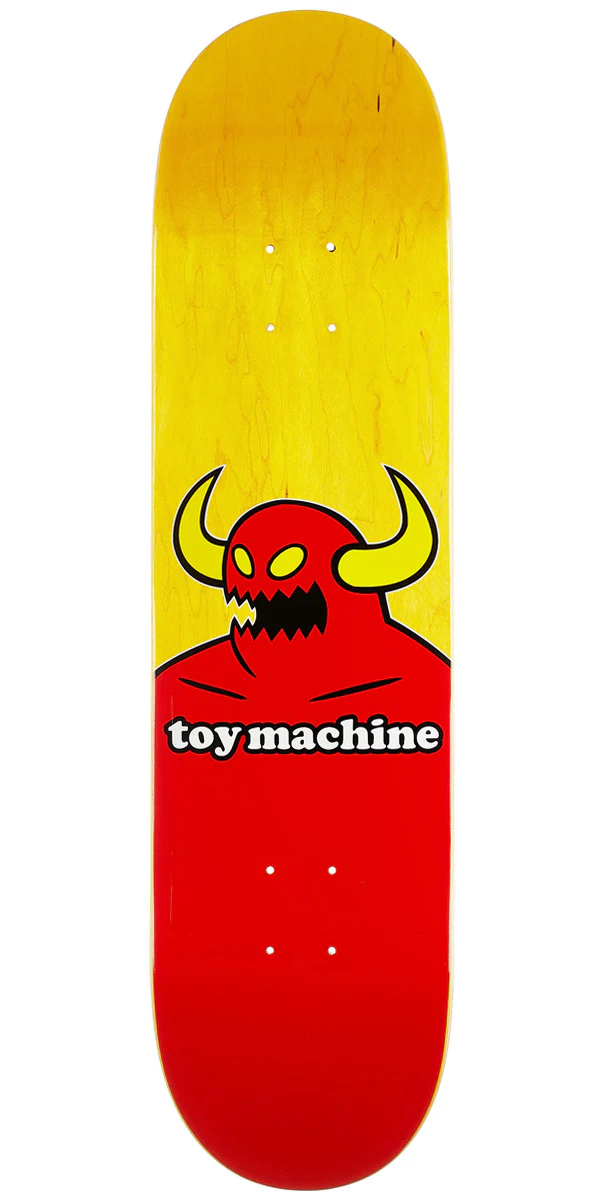 Toy Machine Monster Skateboard Deck - Assorted Stains - 8.00"
