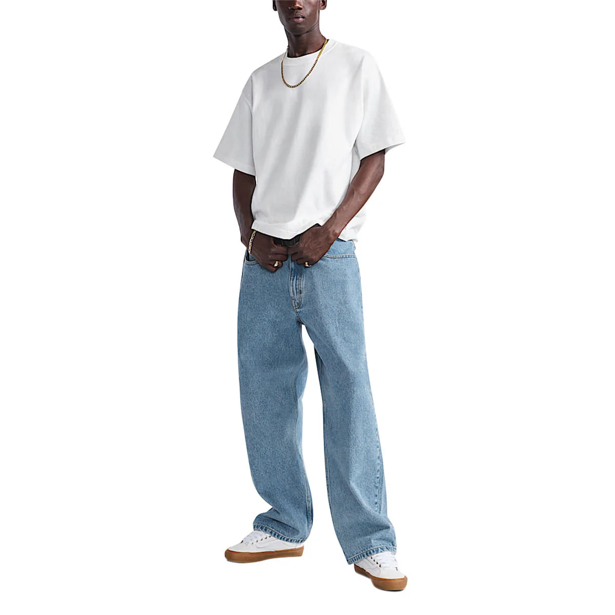 Vans Check-5 Baggy Denim Jeans - Stonewash Blue - Image 4