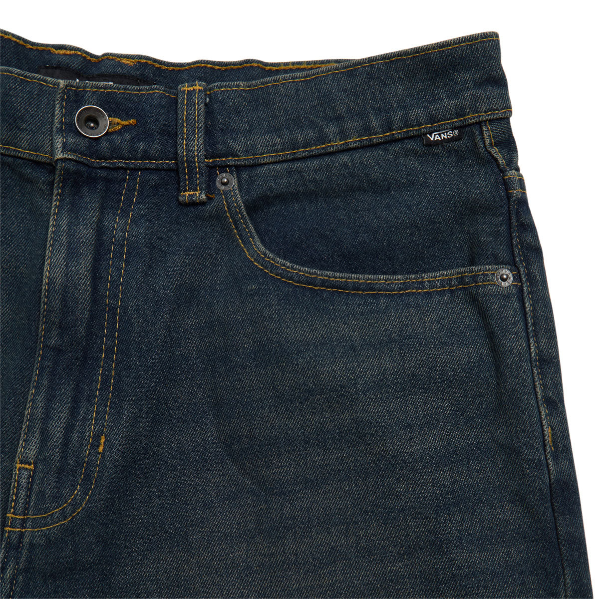 Vans Check-5 Baggy Denim Shorts - Dirty Medium Indigo - Image 5