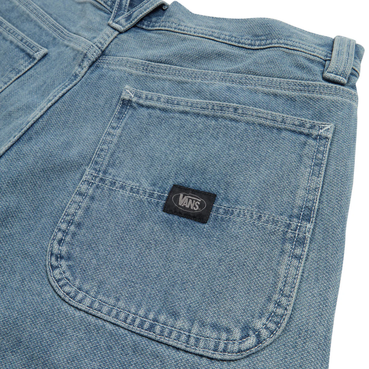 Vans Chore Loose Denim Shorts - Stonewash Blue - Image 3