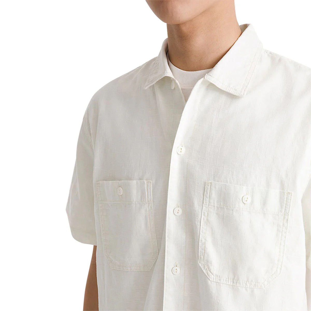 Vans Larkspur Textured Solid Shirt - Marshmallow - Image 3