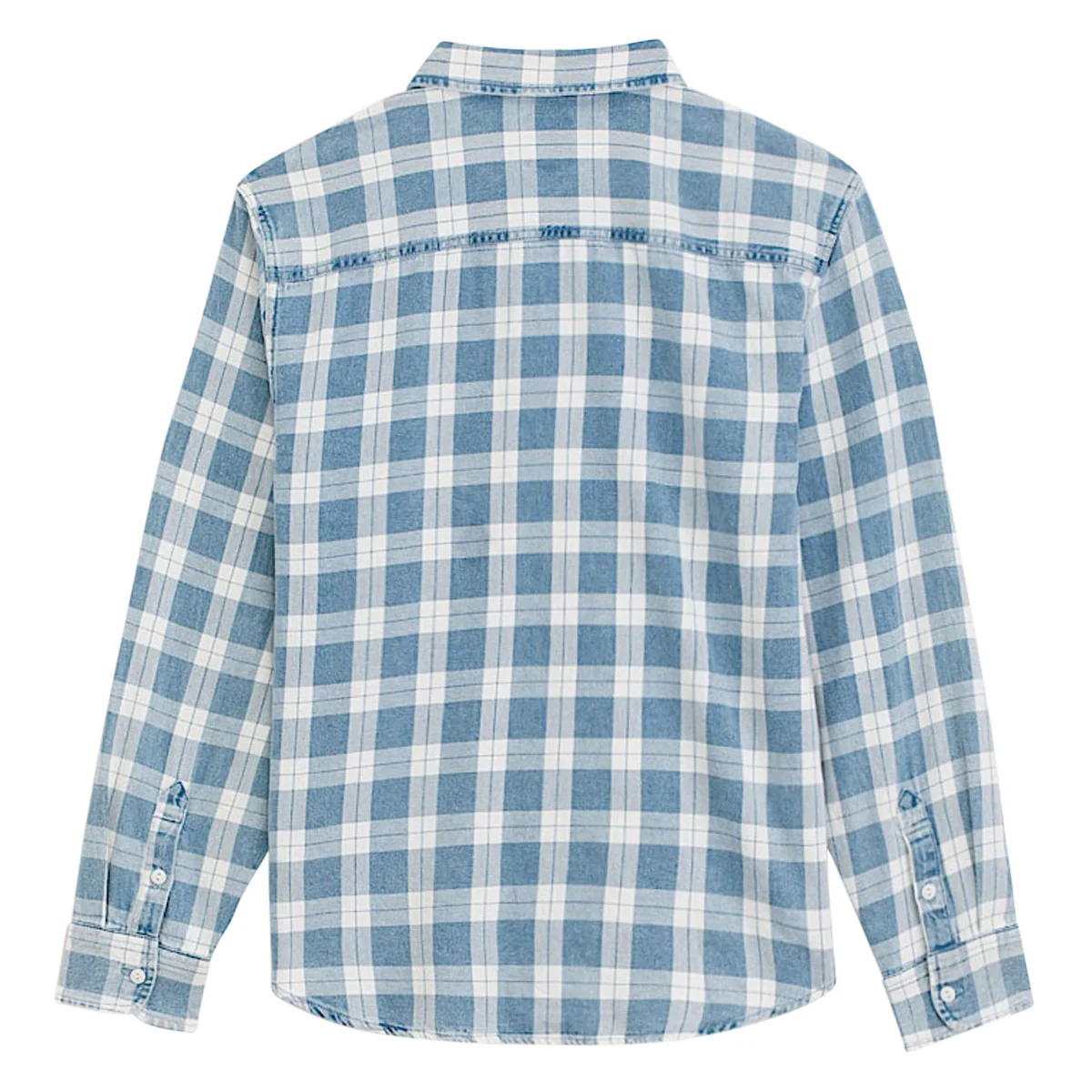 Vans Lawson Vintage Indigo Long Sleeve Shirt - Bleach Indigo - Image 5