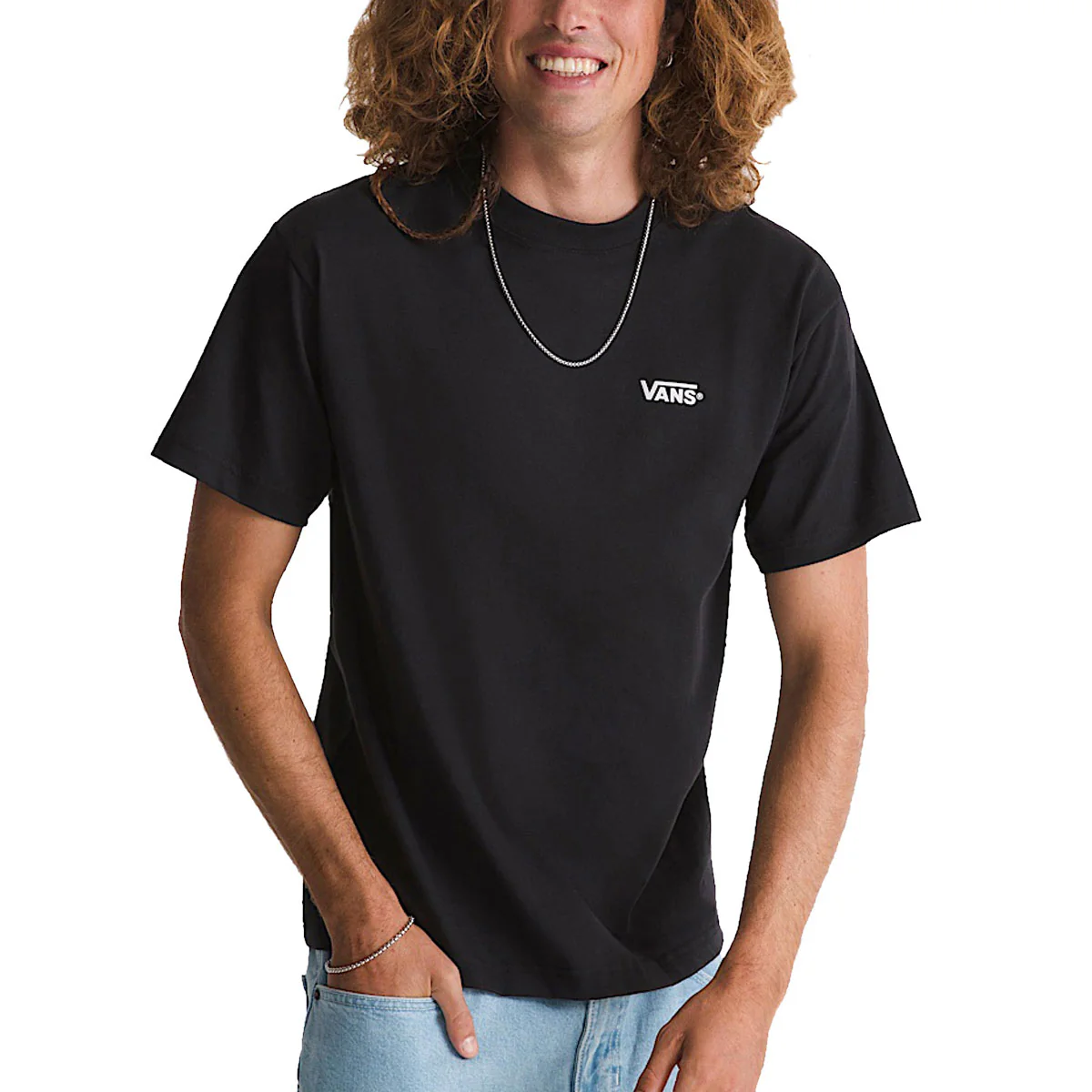 Vans New Left Chest T-Shirt - Black/White - Image 2