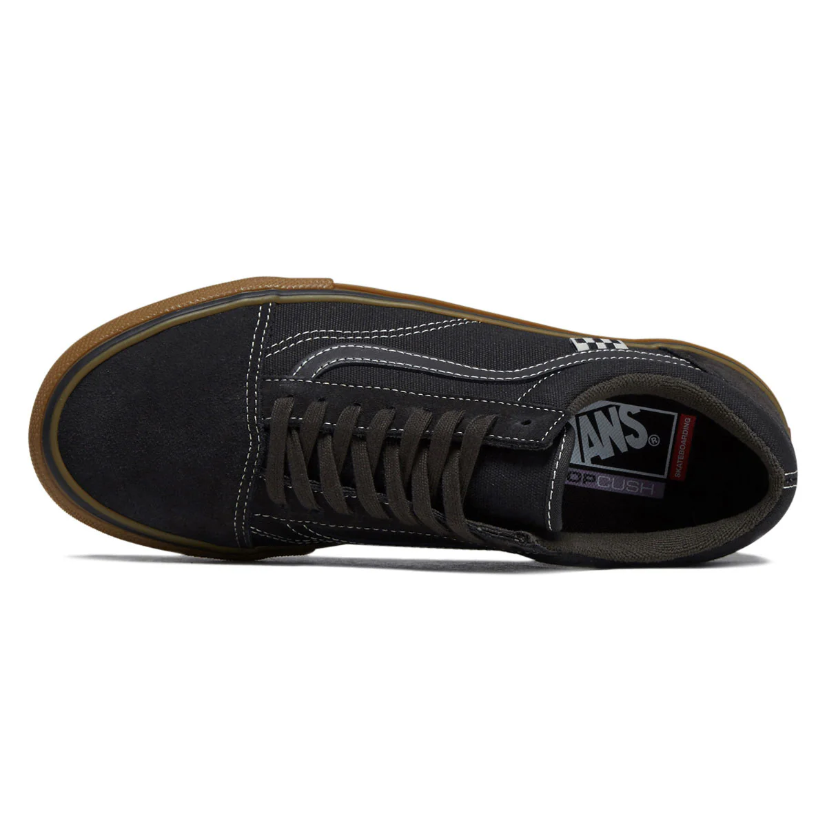 Vans Skate Old Skool Shoes - Faded Black/Gum - Image 3