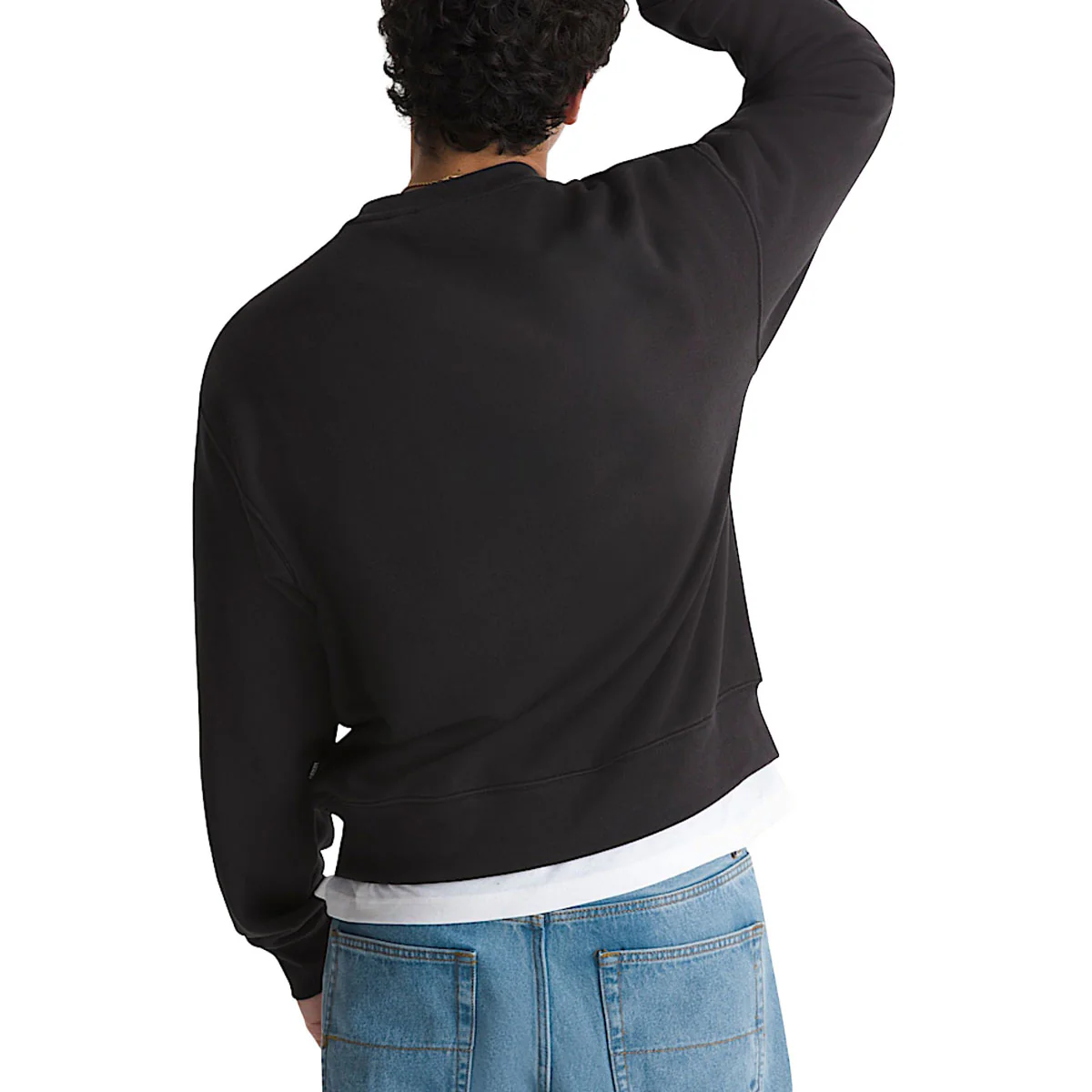 Vans Stretch Logo Crew Sweatshirt - Black/White - Image 4