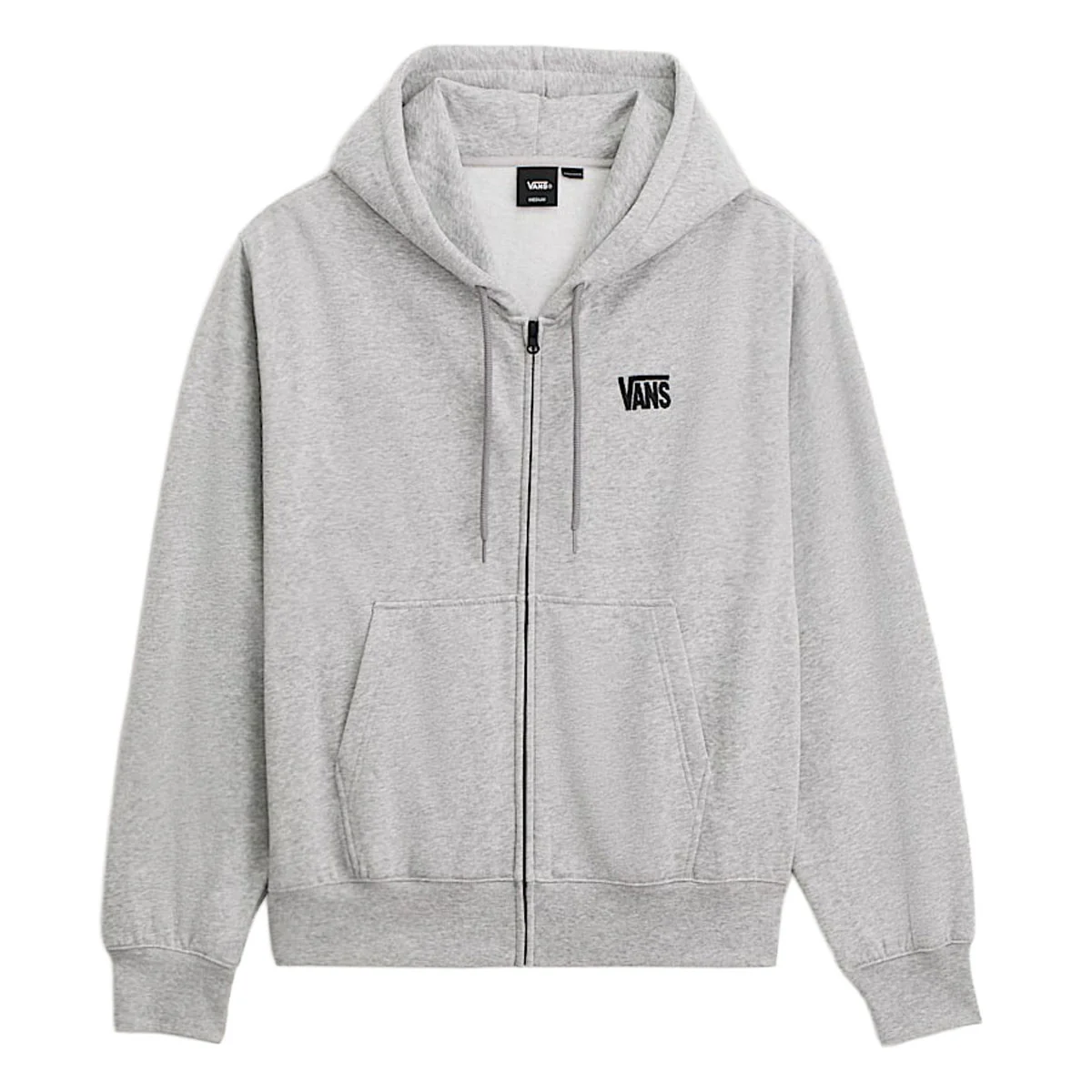 Vans Stretch Logo Full Zip Hoodie - Cement Heather - Image 2