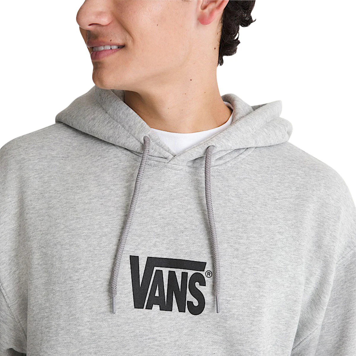 Vans Stretch Logo Hoodie - Cement Heather - Image 3