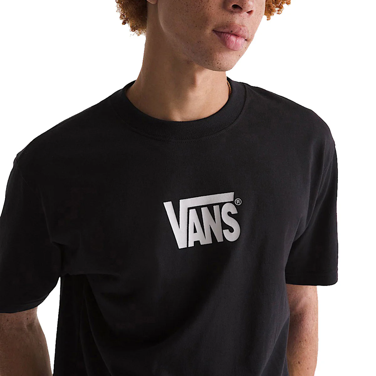 Vans Stretch Logo T-Shirt - Black/White - Image 3