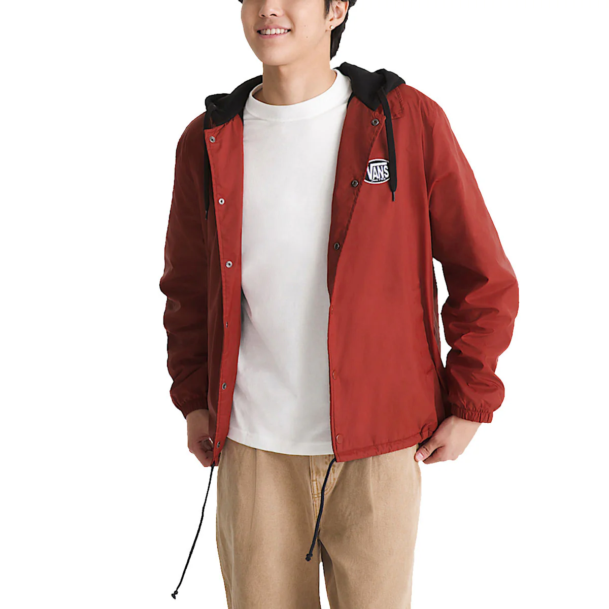 Vans Torrey Hooded Coaches Jacket - Poppy Ember - Image 2